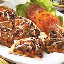 Barbecue Lamb Pita Pizza